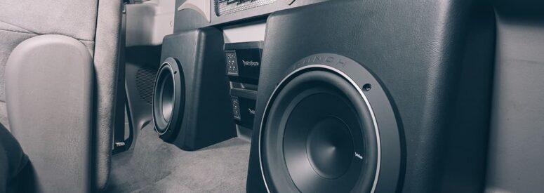 Speakers installed inside a vehicle
